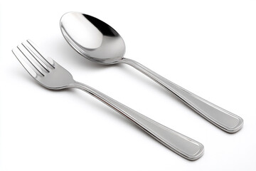 Elegant silverware setting with modern design offers a clean, polished look for your culinary projects
