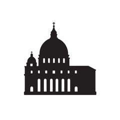 Pantheon Rome Silhouette Illustration Drawing