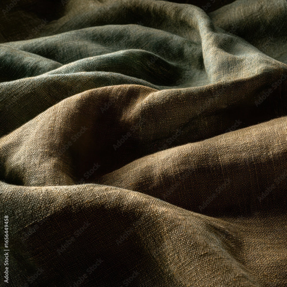 Poster textured fabric background with soft curves and natural lighting for abstract designs and artistic p
