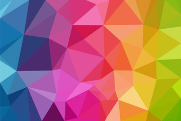 colorful rainbow geometric triangular polygon background
