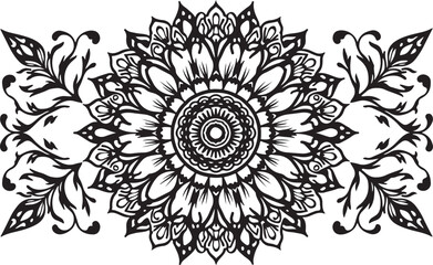 “Sacred Harmony: Ornamental Floral Mandala Design”
