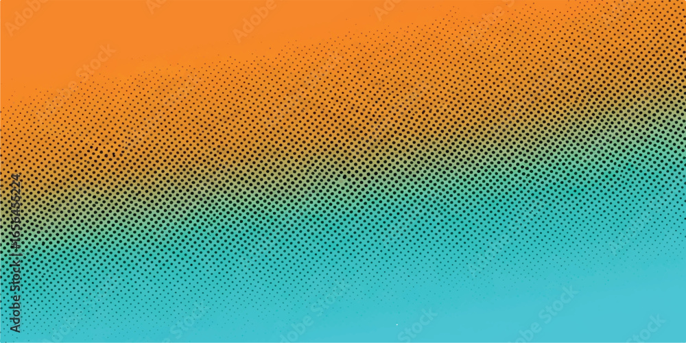 Aufkleber abstract colorful vector illustration with halftone dot pattern and wavy lines for a dynamic artisti