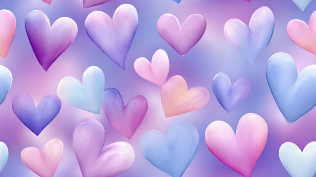 Seamless vintge heart, Delicate vintage heart silhouettes with a minimalist design.