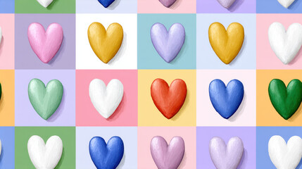 Seamless vintge heart, Minimalist vintage heart design artwork in high fidelity.