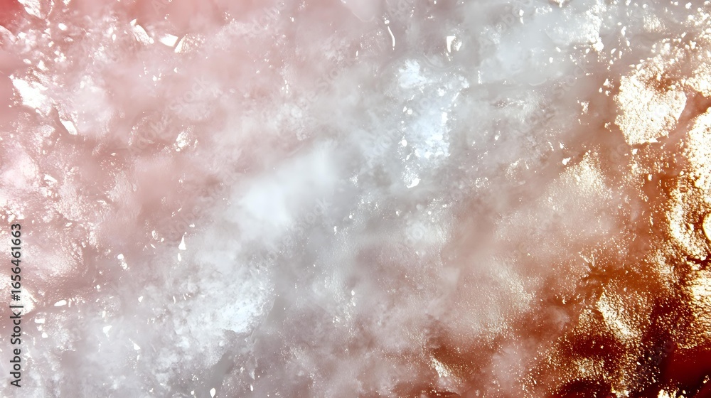 Poster ethereal abstract background featuring soft pink and copper tones with textured cloudy effects, crea