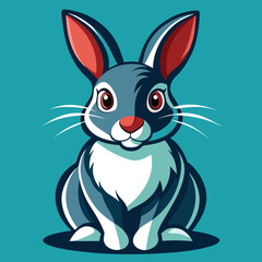 A fun and adorable baby bunny illustration with cute long ears is perfect for an Easter holiday