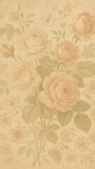 Obraz premium Vintage floral rose illustration