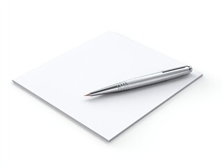 A blank sheet of paper and a silver pen