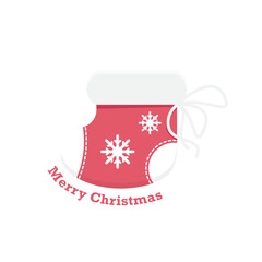 Baby first Christmas sticker. Merry Christmas. 