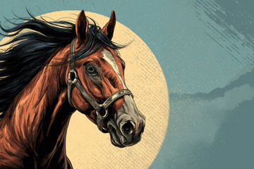 Illustration Horse Vintage 