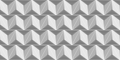 Abstract Geometric Background white arrows pattern. Triangles and Pyramids white background. Seamless subtle gray op art isometric cubes illusion pattern vector. White blurred abstract background. 