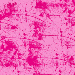 Abstract floral grunge background with pink textured paper and dirty ink splashes