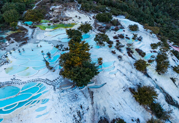 Aerial view of Baishuitai in Shangri-La, Yunnan	
