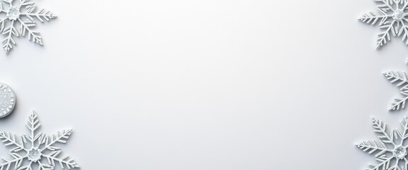 Elegant silver and grey winter paper background with a delicate snowflake border ,  cold,  pattern