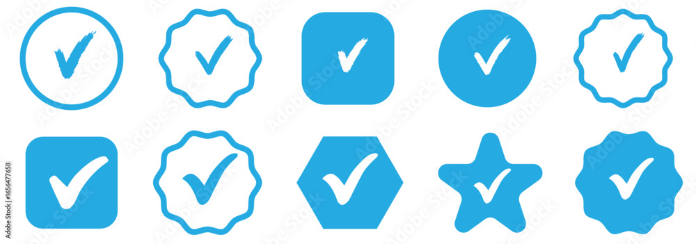 Poster tick mark with checkbox icon. green checkmark sign for app, ui, website. vector illustration on tran