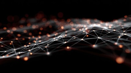 glowing network nodes dark background