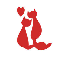 cat and heart