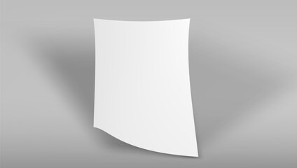 3D Clear Paper A4 Sheet With Shadow