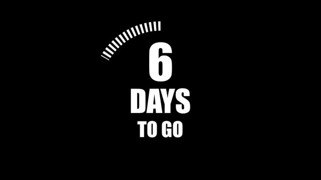 35 days motion graphics running numbers counting animation isolated on black background