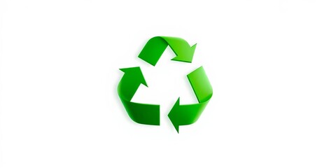 Green recycling symbol globe on white background,   ecology,  eco
