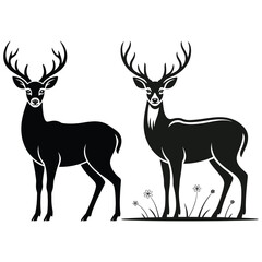 deer silhouette vector