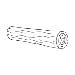 Hand drawing style of log vector. it is suitable for forest icon, sign or symbol.