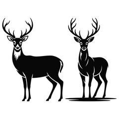 deer silhouette vector