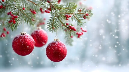 Obraz premium red christmas ball. Concept of culture and religion, landscapes