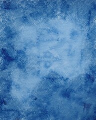 Watercolor background in blue and white painting with gradient painted texture and grunge in abstract design, pastel blue  backgrounds or paper banner 