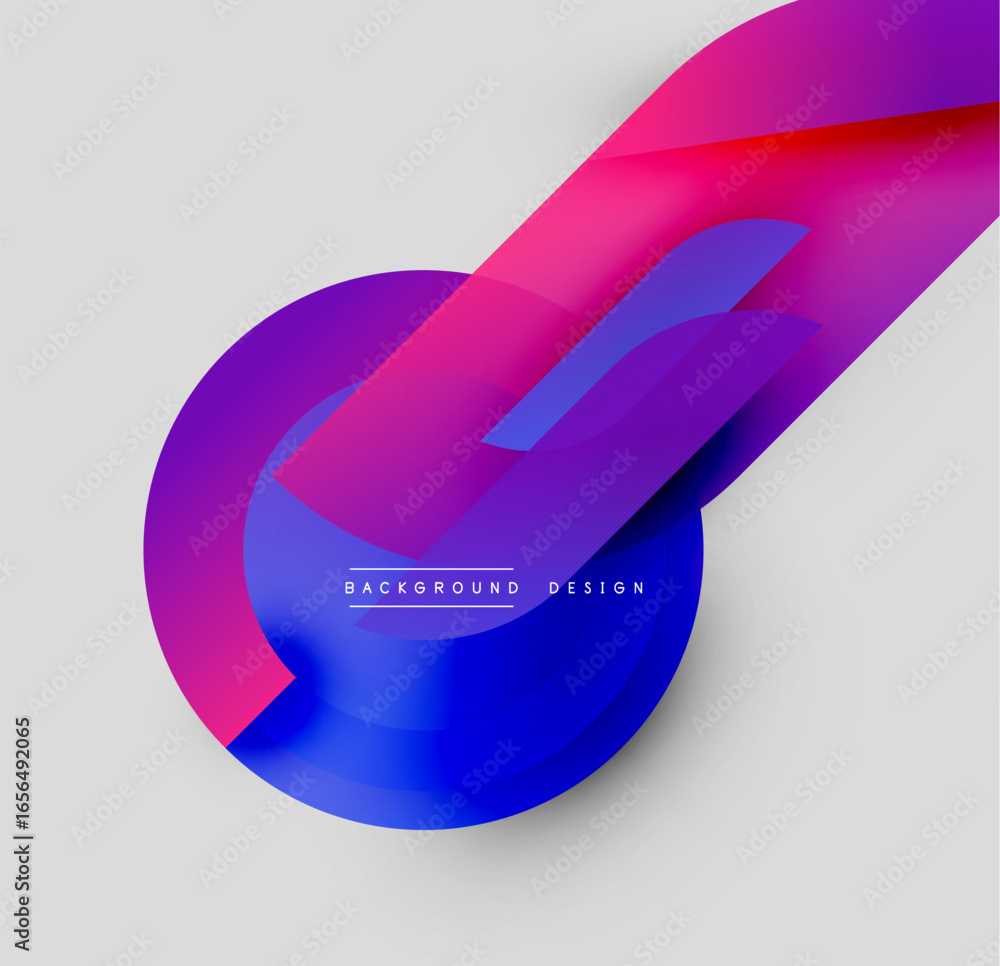 Poster abstract vibrant design features flowing shapes, gradient colors. modern composition with text eleme
