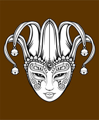 scary clown illutration