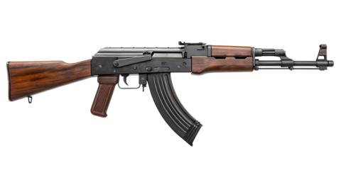 Russian machine gun on transparent background png isolated