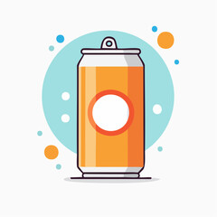 Orange Soda Can Illustration Design