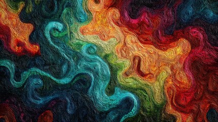 swirling colorful abstract lines art