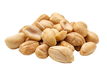 Obraz premium Pile of Roasted and Salted Peanuts Isolated on a Transparent Background. High quality PNG file
