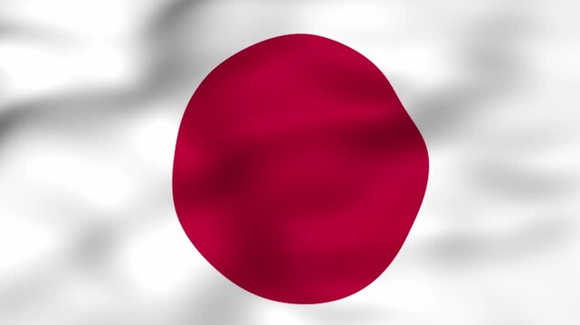 Waving flag of japan