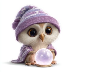 Obraz premium A guardian owl of knowledge in ancient robes, representing wisdom, learning, guidance, and mystical intellect.