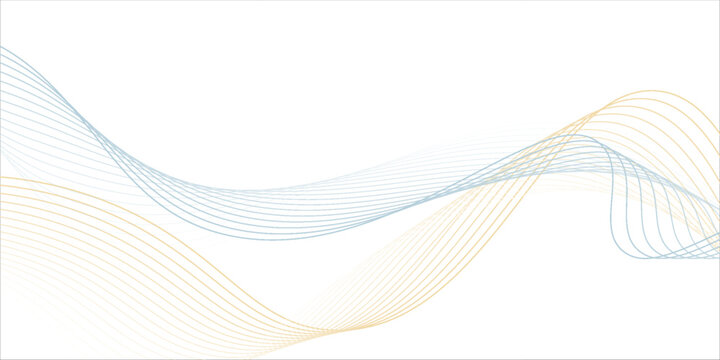 Fototapeta banner backgrond,blue and yellow line wave effect abstarct backgrounnd line.shape.vector.eps 10