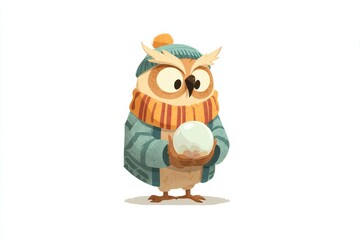 Naklejka premium A wise owl gazes into a crystal ball, symbolizing deep knowledge, clairvoyance, mystery, and the unseen future.