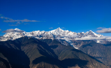 The landscape of Meili Snow Mountain in Yunnan Province	