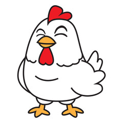 cute chiken animal cartoon