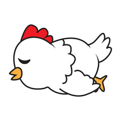 cute chiken animal cartoon