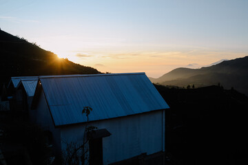 sunrise in the mountains