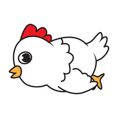 cute chiken animal cartoon