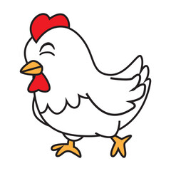 cute chiken animal cartoon