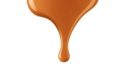 Obraz premium Golden fluid descent a mesmerizing display of caramel syrup on an abstract canvas