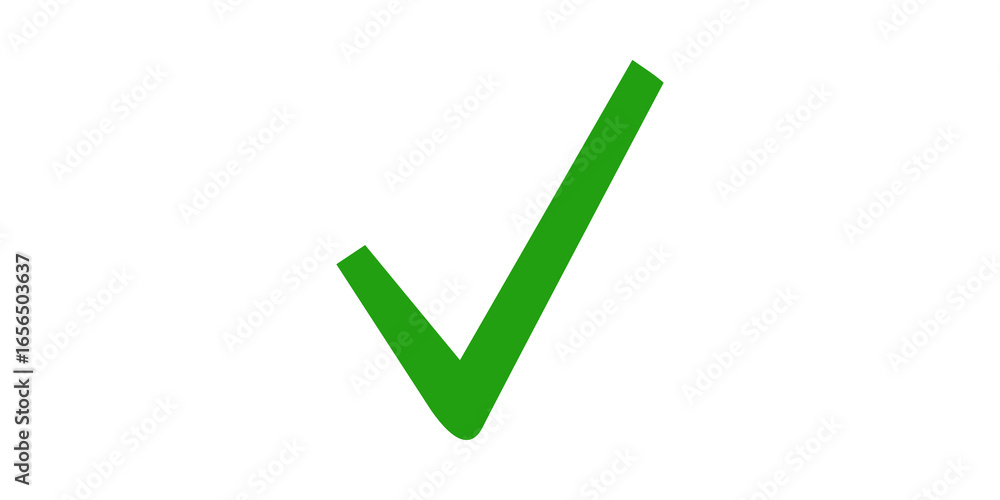 Poster a single green check mark symbol displayed against a solid black background space isolated on transp
