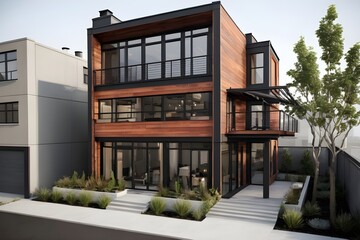 Obraz premium old house in the city 3d render