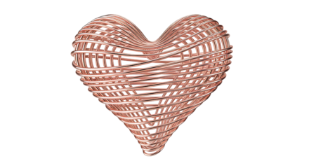 3d rendering of a heart isolated on transparent background