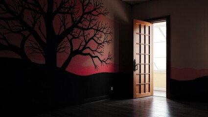 Shadow Tree Whispers Through the Doorway of Morning Light
